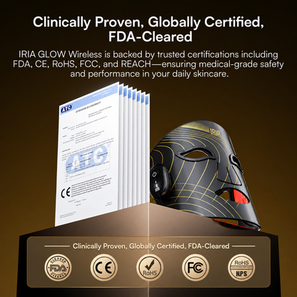 Clinically proven — FDA, CE, RoHS, FCC, REACH certified